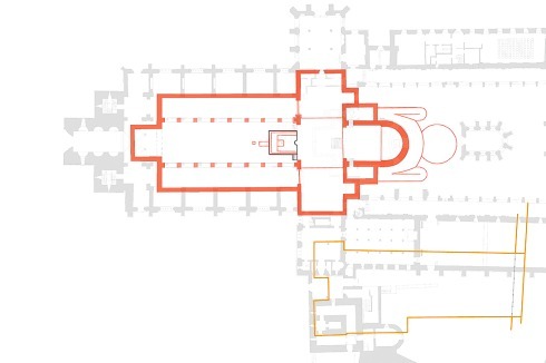 Fundamentplan Altfriddom, Baujahr ab 852 ff. <br />