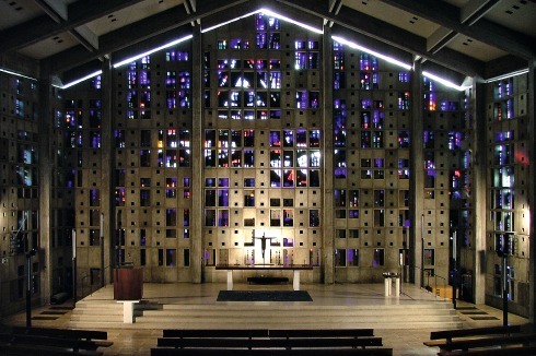 Altarwand der Trinitatiskirche in Mannheim (1959)  <br />