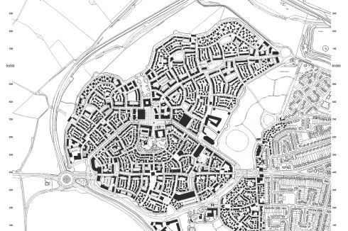 Den vierphasigen Masterplan entwarf Leon Krier Ende der 80er Jahre. Gebaut wird seit 1993.<br />