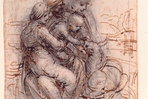 Madonna mit Kind, die heilige Anna und ein Engel (ca. 1500), 122 x 100 mm, Galleria dell’Accademia, <br />Venedig<br />