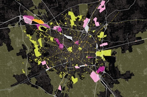 Lage der Expo nordwestlich der Stadt<br />
