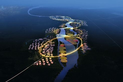 Die Green Health City von Peter Ruge Architekten ist in Inseln mit verschiedenen Nutzungen gegliedert, ...<br />