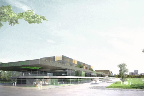 <strong>2. Preis</strong> &nbsp;MGF Architekten gliedern das Areal durch eine lineare Gebäudestruktur, ...<br />