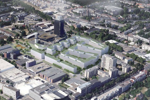 Von der Auwahlkommission als Grundlage für die weitere Planung empfohlen: der Entwurf von ASTOC, Köln, und Urbane Gestalt – Johannes Böttger Landschaftsarchitekten, ebenfalls Köln<br />