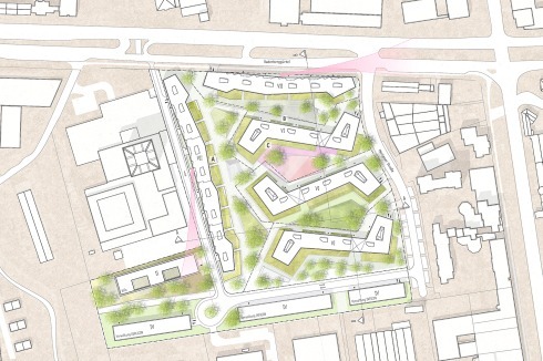 In der Überarbeitungsphase gegen ASTOC ausgeschieden: der Entwurf von Meili, Peter, München, und <br />Grabner + Huber, Freising<br />