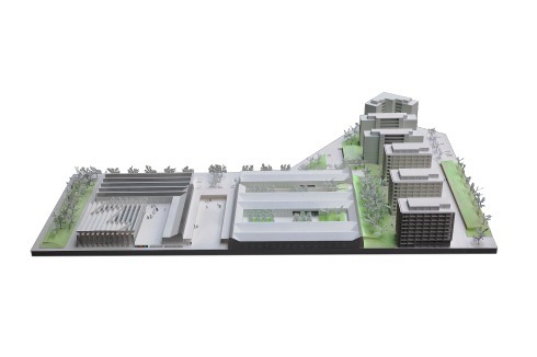 <span class="Bold"><strong>Finalist</strong></span> Baldeweg und Da Gai entschieden sich für eine Reihe Wohnblocks mit 8 bis 10 Geschossen. Die Hallen werden umgenutzt und um flachen Bauten ergänzt.<br />