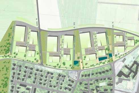 <strong>3. Preis</strong> Die Arge Cityförster und Chora Blau ordnet im Norden von Remlingen vier durch Grünkeile getrennte Cluster ...<br />