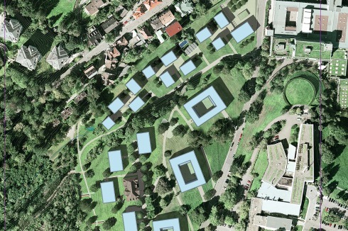 <strong>2. </strong><strong>Preis</strong> Im Vorschlag von Peter W. Schmidt mit GERHARDT.stadtplaner.architekten; BAUER. LANDSCHAFTSARCHITEKTEN und Weisenburger Projekt GmbH sind verschiedene Gebäudetypologien zu erkennen<br />