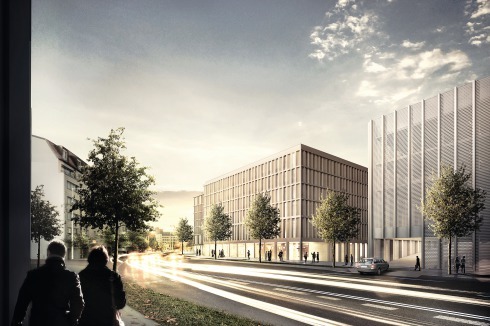<span class="Bold">Die Fassade folgt der des Bahnhofs, wirkt aber durch mehr Glasanteil filigraner. Die Fassadem von Busterminal und Parkhaus sollen grundsätzlich überarbeitet werden.</span><br />