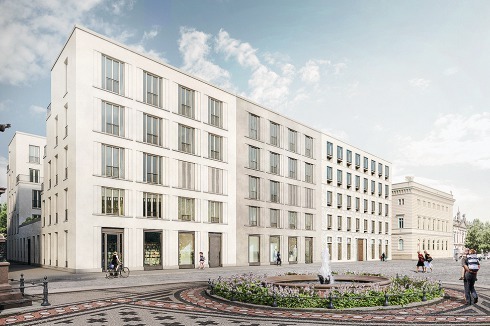Unten: Wohn- und Geschäftshaus am Schinkelplatz, Berlin<br /><br />