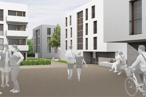 Das Pallotti-Haus, in dem Flüchtlinge wohnen können, unterscheidet sich von außen nicht von den anderen Wohnhäusern<br />